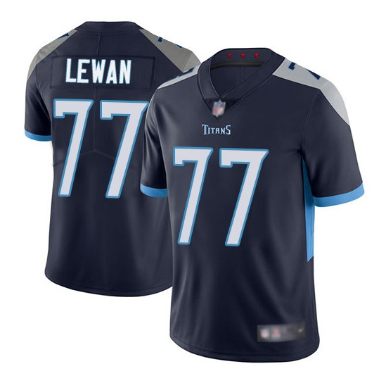 Men's Tennessee Titans #77 Taylor Lewan Navy Vapor Untouchable Limited Stitched Football Jersey